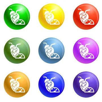 Dash board icons set vector Illustrazione stock