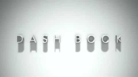 Dash book 3D title animation with shadows on a white background Stock Footage 297571193