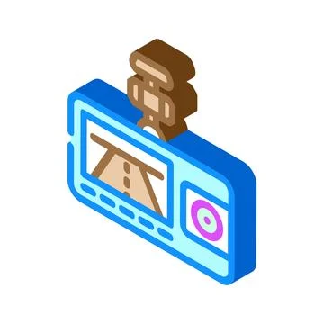 Dash cam accessory isometric icon vector illustration 스톡 일러스트