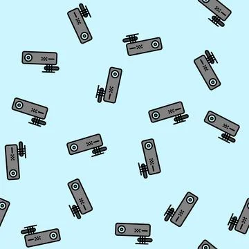 Dash cam accessory vector seamless pattern Stock Illustration