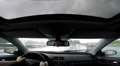 Dash cam car driving panorama on rainy german highway HD Footage