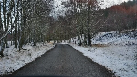 Dash cam of driving in the Scottish Highlands Stock Footage 101719072