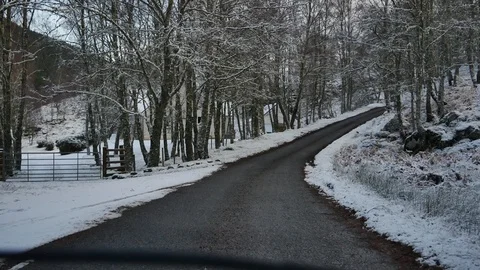Dash cam of driving in the Scottish Highlands Видео 101719182