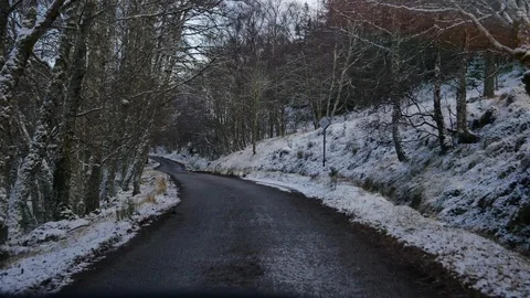 Dash cam of driving in the Scottish Highlands Stock Footage 101719211