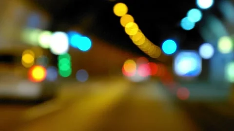 Dash Cam Driving Through Road Tunnel in Alps Defocused Bokeh, Italy Europe Vídeos de archivo 220552269