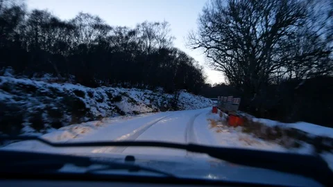 Dash-cam of driving on an untreated road in the Scottish Highlands Video stock 102308018