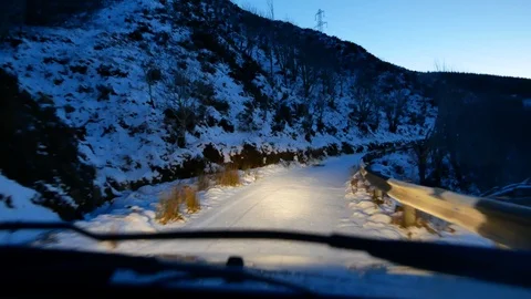 Dash-cam of driving on an untreated road in the Scottish Highlands Video stock 102311010