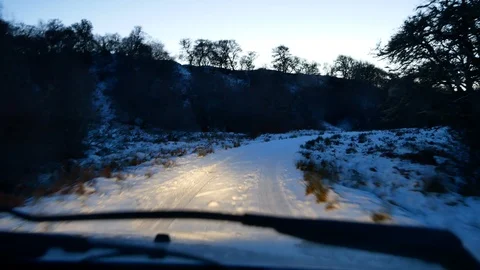 Dash-cam of driving on an untreated road in the Scottish Highlands Video stock 102312460