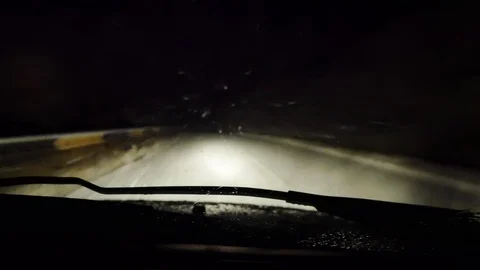 Dash cam footage of blizzard in the Scottish HIghlands Stock Footage 101667828