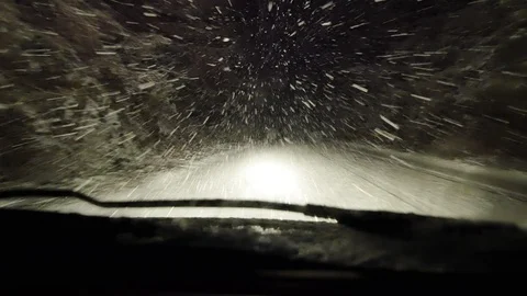 Dash cam footage of blizzard in the Scottish HIghlands Stock Footage 101669147