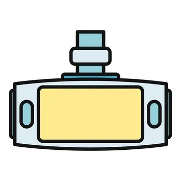 Dash cam recording device icon for vehicle safety Stock Illustration