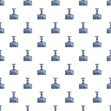 Dash cam recording device pattern on white background イラスト素材