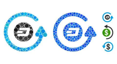 Dash Chargeback Composition Icon of Circles Stock Illustration