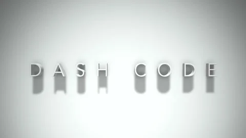 Dash code 3D title animation with shadows on a white background Stock Footage 297571209