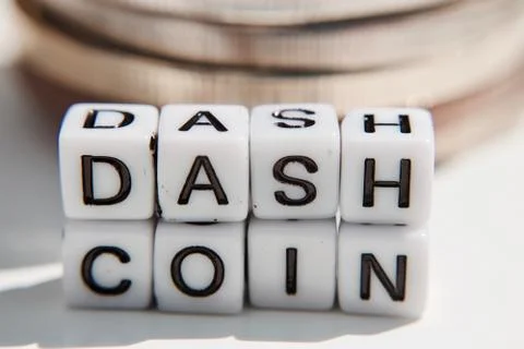 Dash coin cryptocurrency Stock Photos