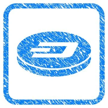 Dash Coin Framed Stamp Illustrazione stock