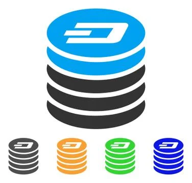 Dash Coin Stack Vector Icon Illustrazione stock