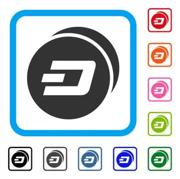 Dash Coins Framed Icon Illustrazione stock