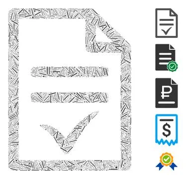 Dash Collage Agreement Document Stock Illustration