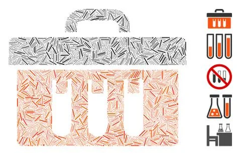 Dash Collage Analysis Tubes Case Icon Stock Illustration