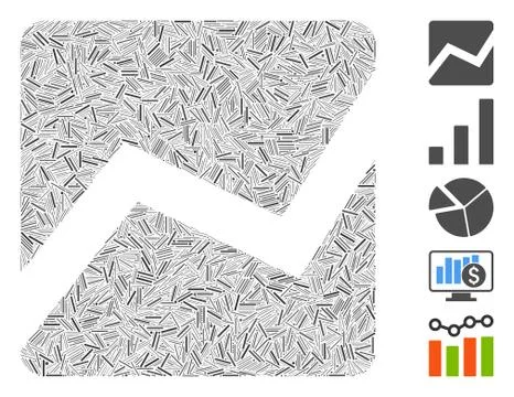 Dash Collage Analytics Chart Icon Stock Illustration
