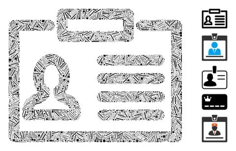 Dash Collage Badge Icon Illustrazione stock