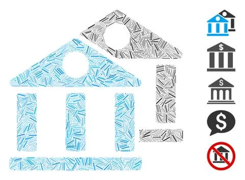 Dash Collage Banks Ilustração Stock