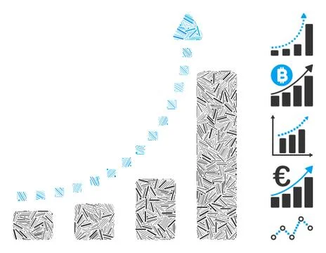 Dash Collage Bar Chart Trend Icon Ilustración de archivo