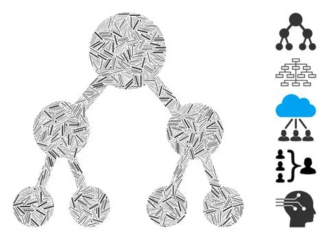 Dash Collage Binary Tree Icon イラスト素材