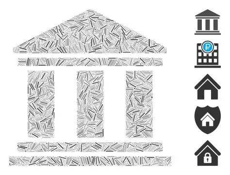 Dash Collage Building Icon Ilustración de archivo