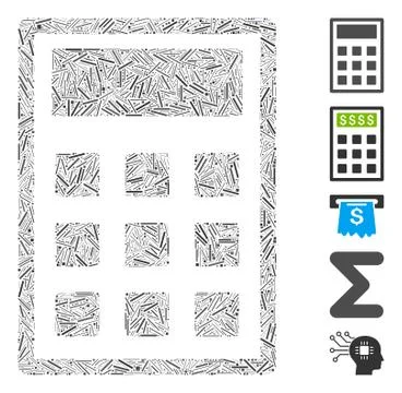 Dash Collage Calculator Icon Stock Illustration