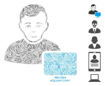 Dash Collage Computer Administrator イラスト素材