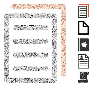Dash Collage Copy Document Icon Stockillustratie