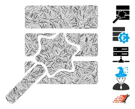 Dash Collage Database Wizard Icon 스톡 일러스트