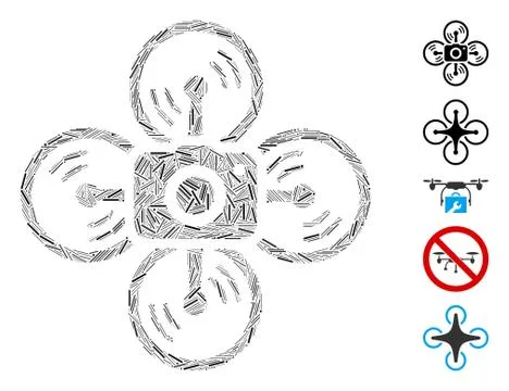 Dash Collage Drone Camera Icon 스톡 일러스트