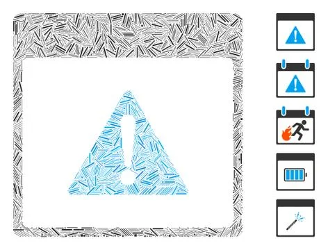 Dash Collage Error Calendar Page Icon Ilustración de archivo