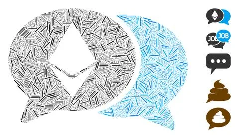 Dash Collage Ethereum Chat Icon Stock Illustration