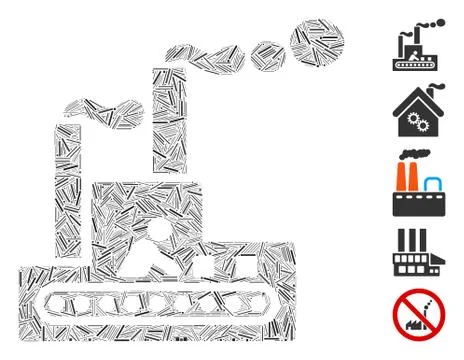 Dash Collage Fabric Building Icon Ilustración de archivo