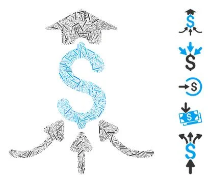 Dash Collage Financial Aggregator Icon Stock Illustration