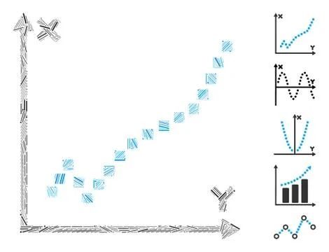 Dash Collage Function Plot Icon Ilustración de archivo