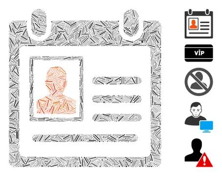 Dash Collage Personal Badge Illustrazione stock
