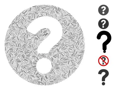 Dash Collage Question Icon Stock Illustration