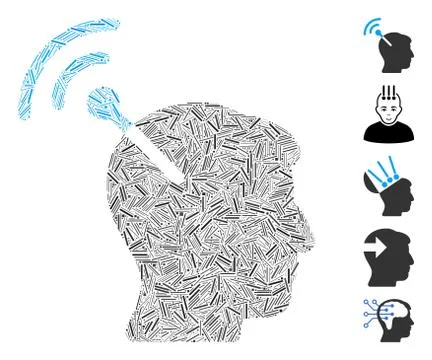 Dash Collage Radio Neural Interface Icon イラスト素材