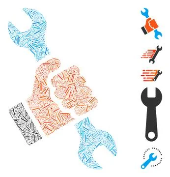 Dash Collage Repair Icon Illustration