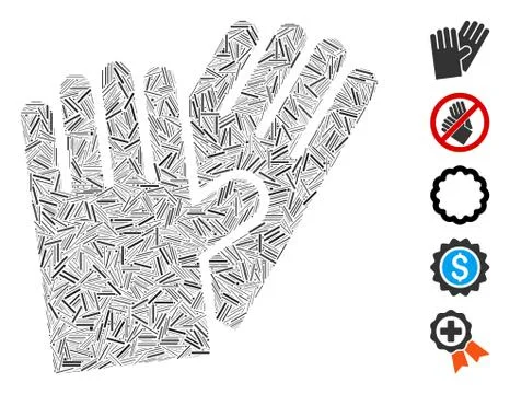 Dash Collage Rubber Gloves イラスト素材