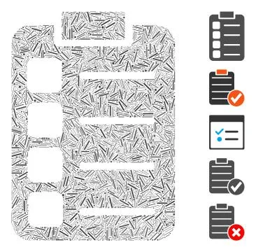 Dash Collage Tasks 스톡 일러스트