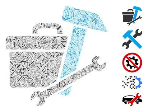 Dash Collage Toolbox Icon Stockillustratie