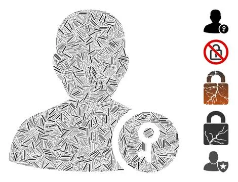 Dash Collage User Key Stockillustratie