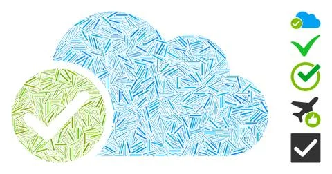 Dash Collage Valid Cloud Illustrazione stock