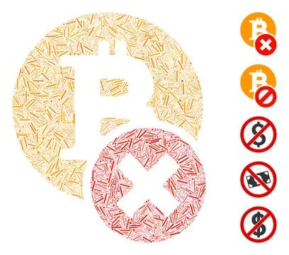 Dash Collage Wrong Bitcoin Icon 스톡 일러스트